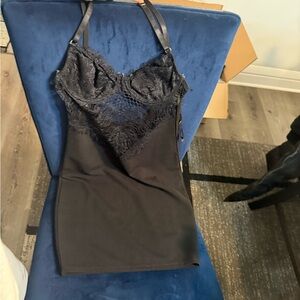 Elegant Black Lace Slip Dress